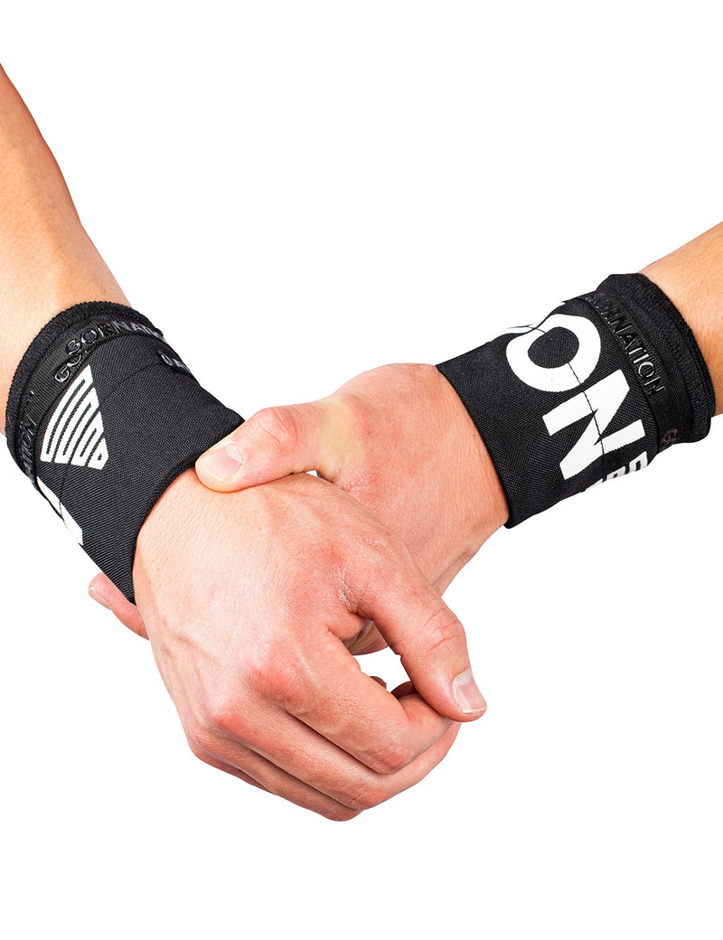 Gornation Premium Wrist Wraps ‚ Wrist Wraps With Silicone Print For Better Stability And Performance Of The Bandages ‚ Perfect For Calisthenics, Strength Sports, Crossfit, Fitness, For Men And Women, Black - NewNest Australia