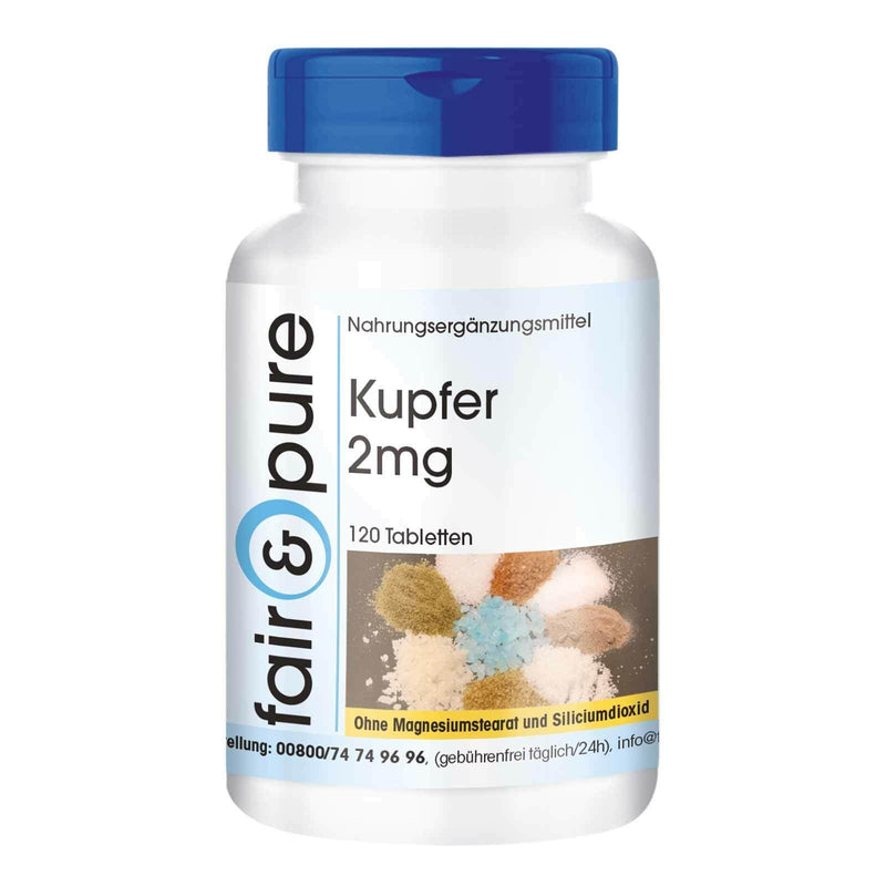 Fair & Pure® - Copper 2mg - Copper bisglycinate - vegan - 120 copper tablets - NewNest Australia