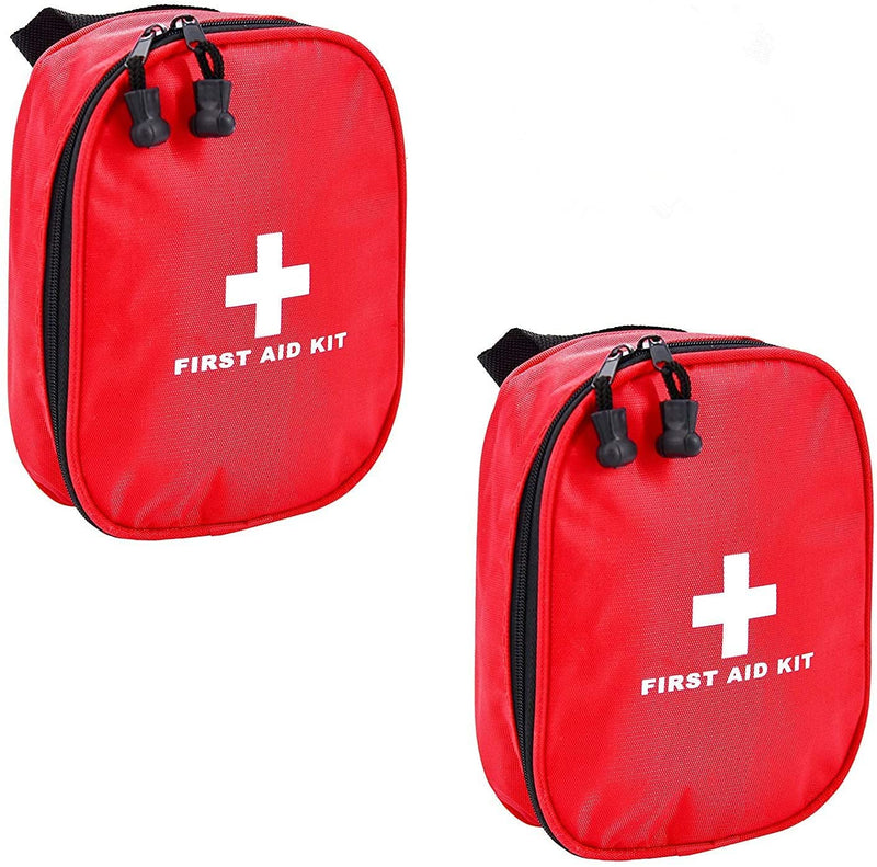 Aranticy First Aid Kit, 2 Pieces Empty First Aid Case Nylon First Aid Pouch Bag Waterproof Emergency Bag Medical Bag Small Compact Perfect For Home Car Camping Travel Outdoors - NewNest Australia