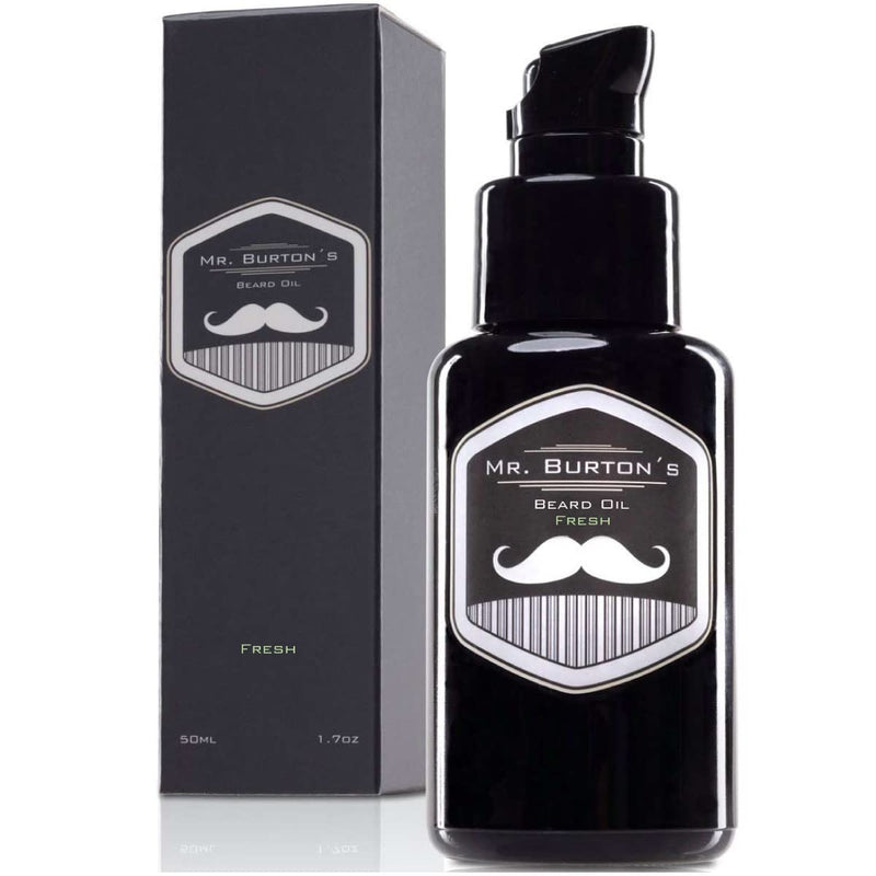 Beard care for men - Mr. Burton's Beard Oil - FRESH - 50 ml beard oil for men for beard care - 100% natural ingredients - premium quality - Made in Germany fresh mint and mild orange 50 ml (pack of 1) - NewNest Australia