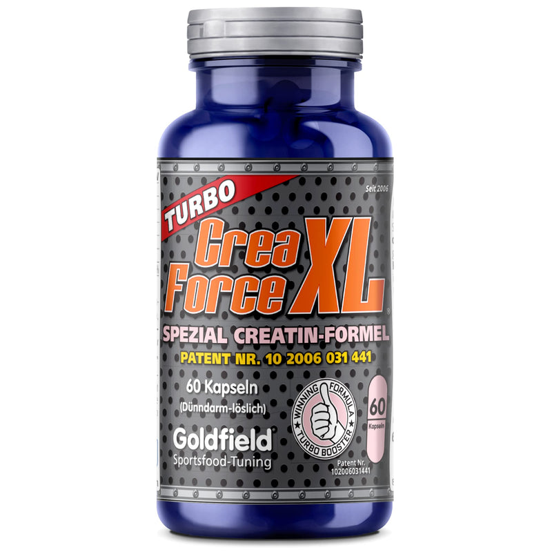 Goldfield Crea Force Xl - 60 Tablets, Pills, Creatine With Stomach Acid Protection, Does Not Turn Into Creatinine, Your Muscles Become With 100% Pure Creatine - NewNest Australia