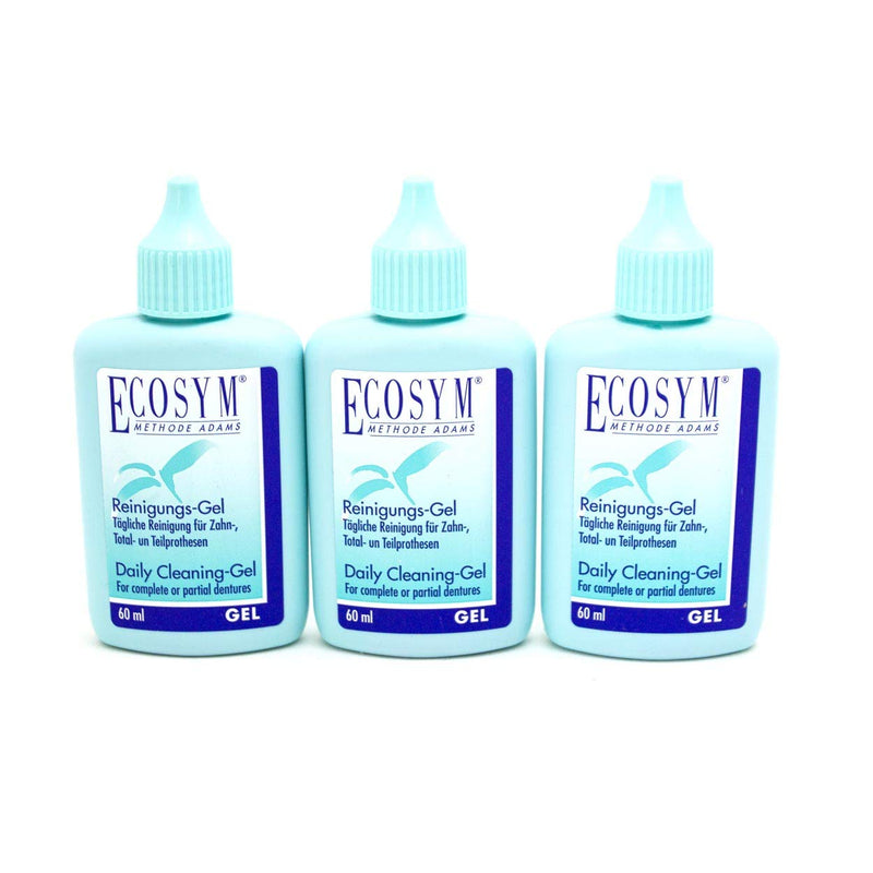 Ecosym value pack of 3 daily cleaning gel for daily denture cleaning (3 x 60ml) - NewNest Australia