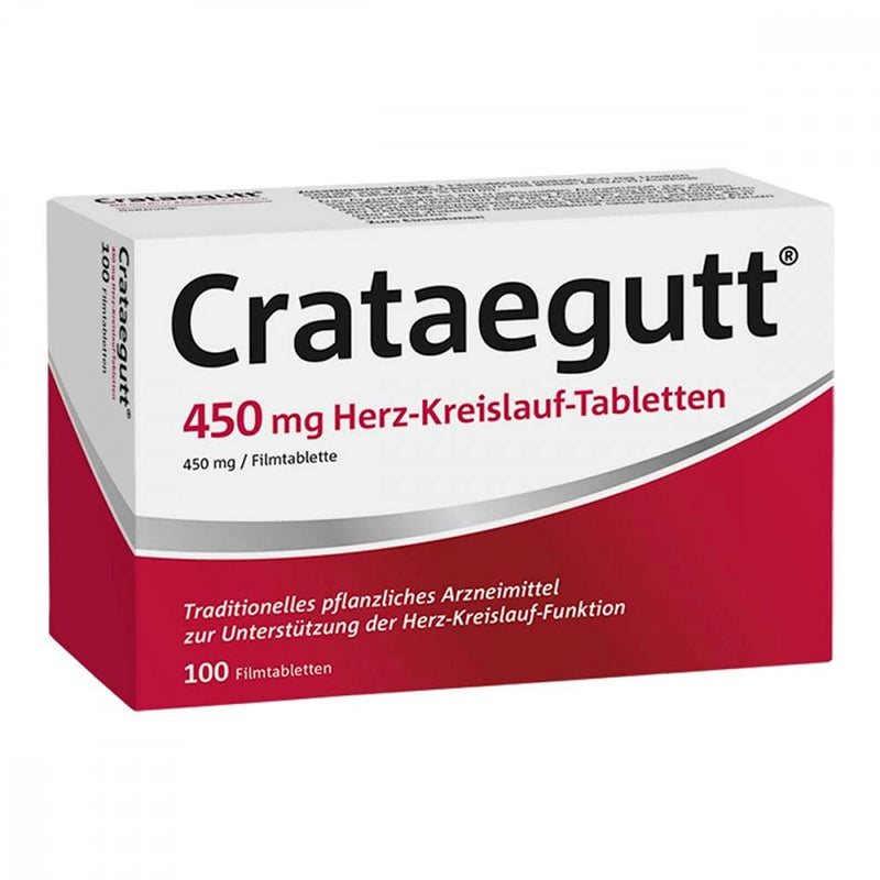 Crataegutt 450 Mg Cardiovascular Tablets | 100 Tablets | Herbal Medicine To Support Cardiovascular Function | High Dose Hawthorn | Strengthening For Heart And Circulation - NewNest Australia