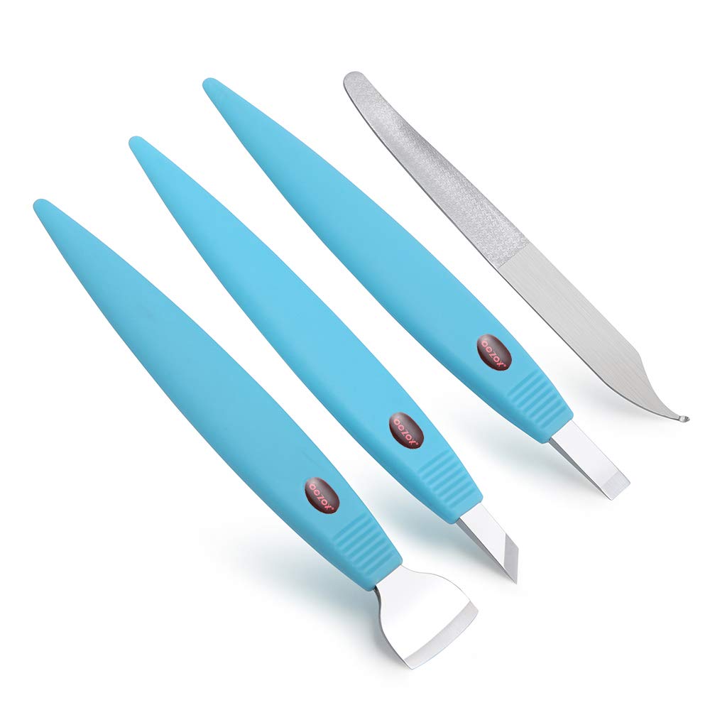 Bezox Professional Callus Slicer Blades Made Of Stainless Steel Callus Remover - Foot Care Manicure Pedicure Knife Kit Callus Corn Hard Tough Skin Remover Razor (Blue) - NewNest Australia