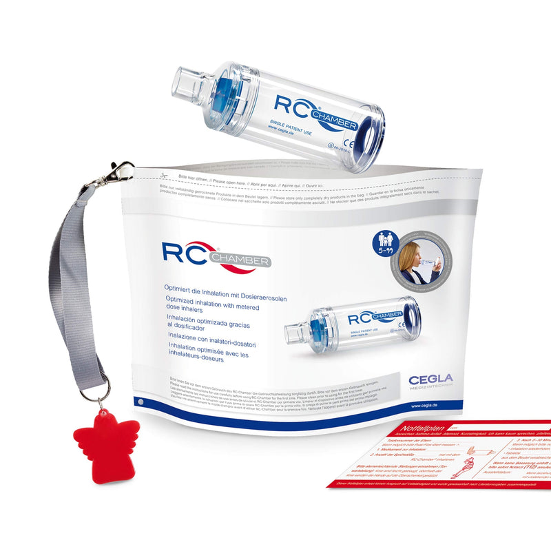 Cegla Rc-Chamber With Mouthpiece, Inhaler For Adults And Children From 5 Years - Lighter And Effective Inhalation With Guardian Angel Concept For More Safety, Asthma And Copd - NewNest Australia