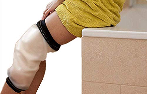 Adult Waterproof TPU Shower and Bath Bandage and Cast Protector for Knees, Waterproof Protection Against Broken Knees, Burns 100% Reusable - NewNest Australia