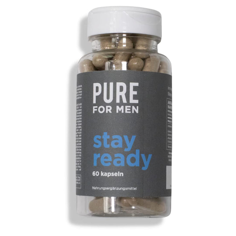 Pure For Men Original Cleanliness Stay Ready Fiber Supplement, 60 Vegan Capsules, Helps Promote Digestive Regularity, Psyllium Husk, Aloe Vera, Chia Seeds, Flaxseeds, Proprietary Formula - NewNest Australia