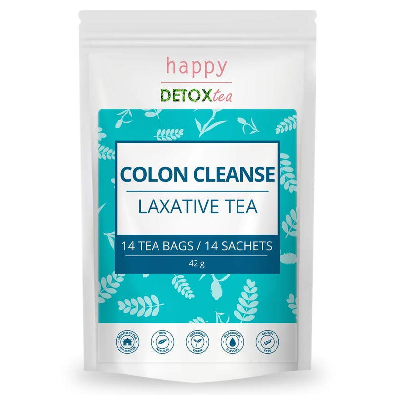 Happy Detox Tea - Colon Cleanse - Detoxification - Losing Weight - 4 weeks - 14 tea bags - NewNest Australia