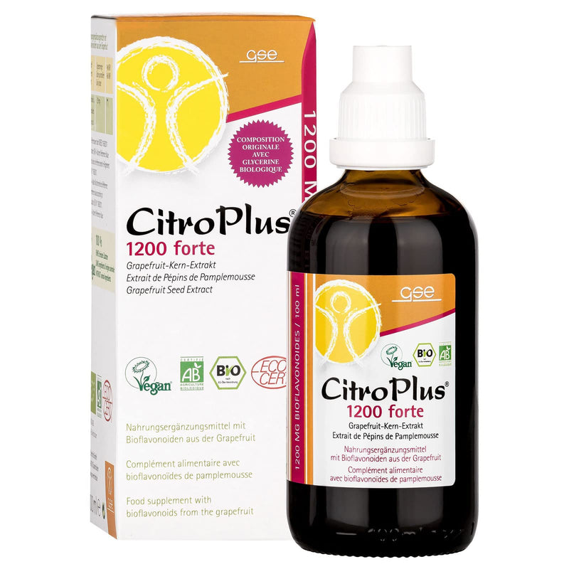 GSE CitroPlus forte 1200 mg, grapefruit seed extract, 100 ml Grapefruit drops in organic quality, rich in bioflavonoids, 100% plant-based, vegan and without additives 100ml - NewNest Australia