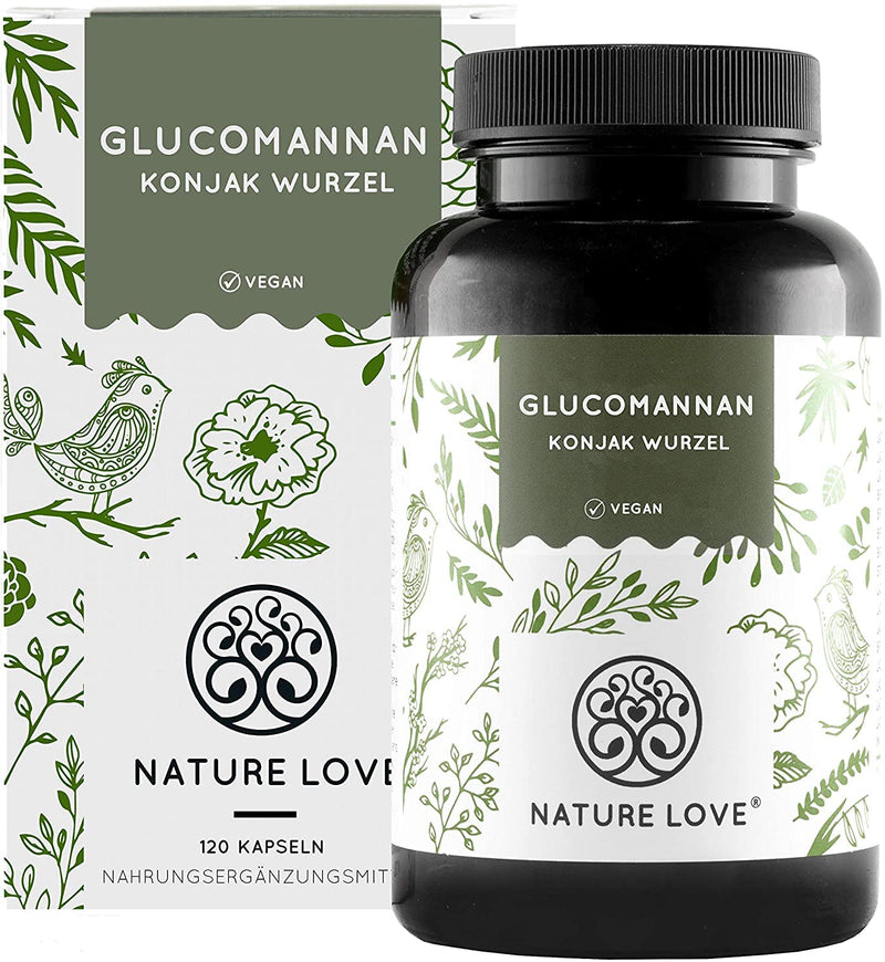 Lose weight with glucomannan from the konjac root - by Nature Love - 120 capsules. 4,000 mg per daily dose - high dose, vegan, made in Germany. - NewNest Australia