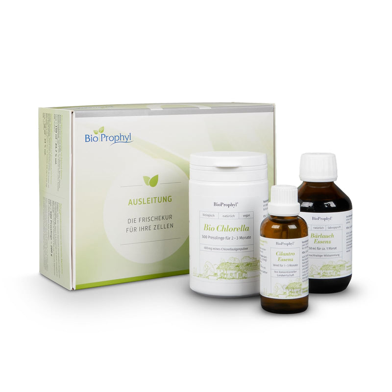 Bioprophyl Execution Final Package - 1X Organic Chlorella 500 + 1X Wild Garlic Essence + 1X Cilantro Essence - Pure Natural Without Additives - For 1 Month To Complete The Dr Klinghardt Treatment - NewNest Australia