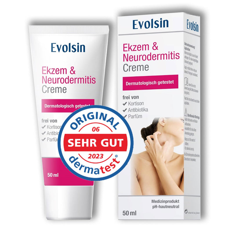 COMPARISON WINNER: Evolsin® Eczema & Neurodermatitis Cream I WITHOUT CORTISONE I Lotion, ointment for irritated, dry, itchy and irritated skin I Heals & relieves itching I clinically tested - NewNest Australia