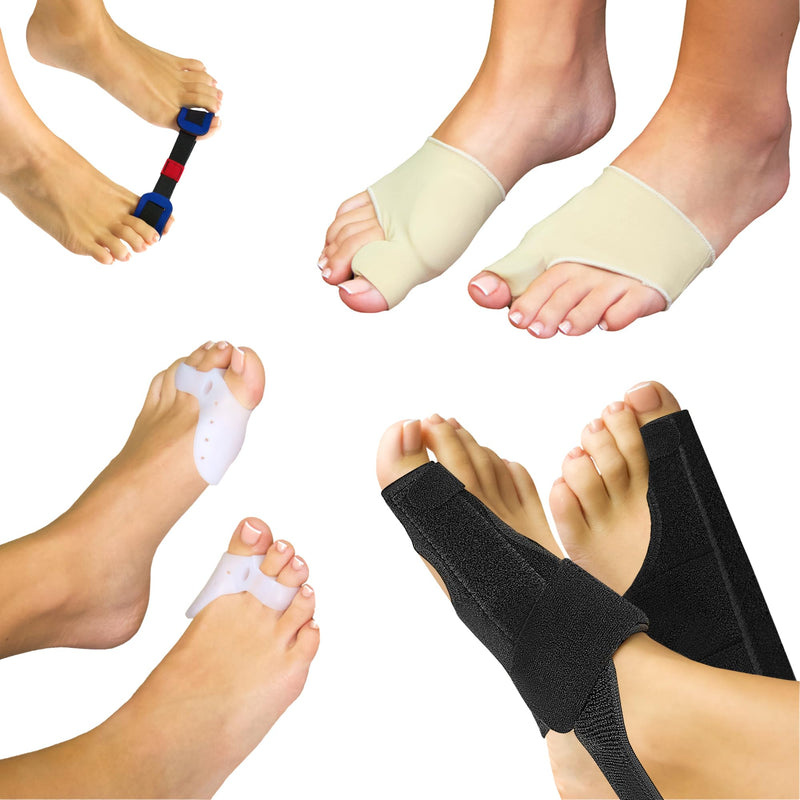 ValgoFit® Hallux Valgus correction splint - DERMATEST: VERY GOOD - with 2x correction splints - 2x bunion socks - 2x silicone toe separators - 1x training band - NewNest Australia