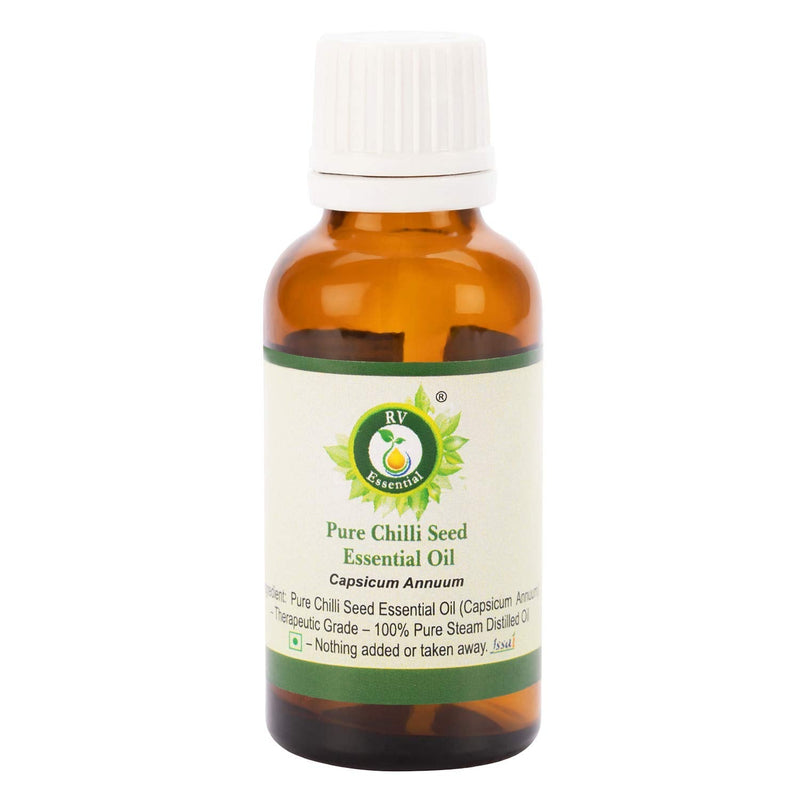 RV Essential Pure Chilli Seed Essential Oil 30 ml - Capsicum Annuum (100% Pure and Natural Steam Distilled) Pure Chilli Seed Essential Oil - NewNest Australia