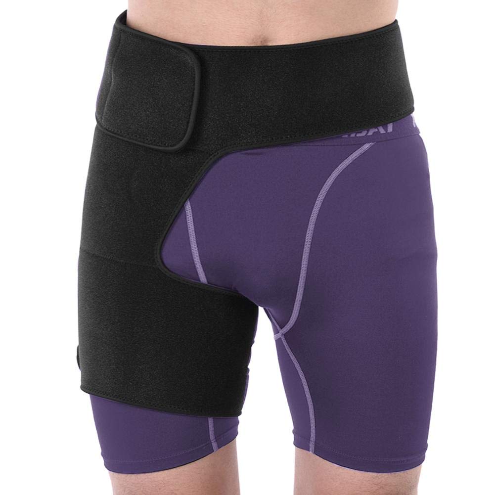 Hip Orthosis Thigh Support Adjustable Neoprene Groin Protection Compression Helps Sprains Pain, Twitching, Stiffness, Injuries, Recovery And Rehabilitation Of The Groin Area, Universal - NewNest Australia