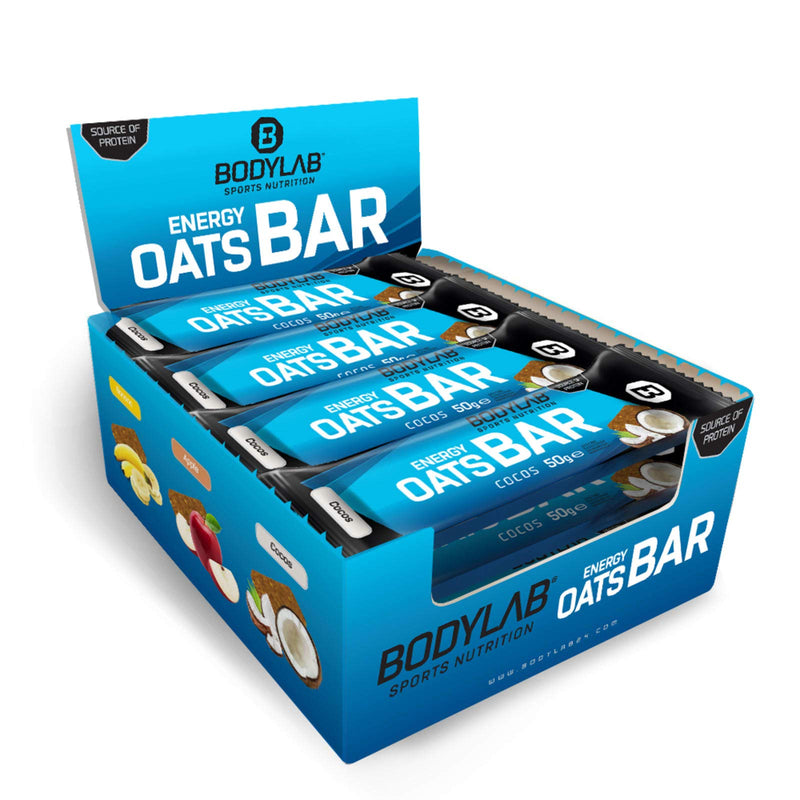 Bodylab24 Energy Oats Bar Coconut 12 X 50 G Storage Box, Oatmeal Bar For Energy Kick Before Training Or For Intermediate Energy Bar With More Than 30 G Carbohydrates And Vitamin B1 - NewNest Australia