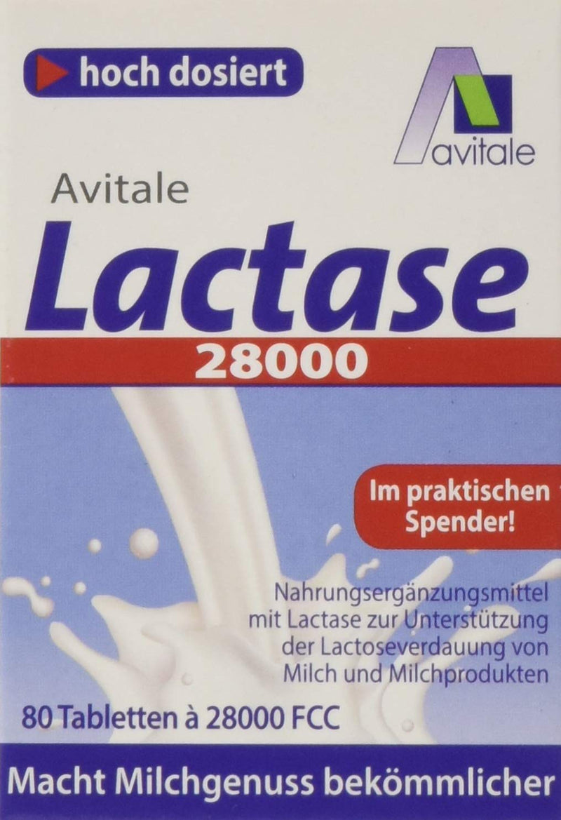 Avitale Lactase 28,000 FCC, 80 tablets in dispenser - NewNest Australia