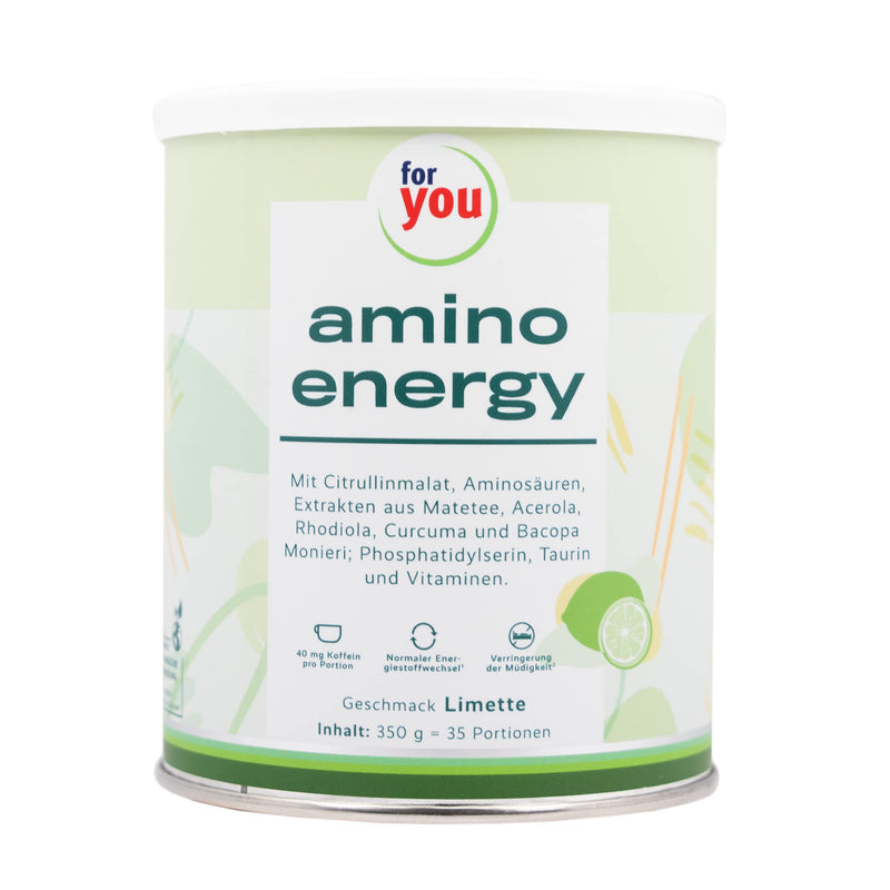 Amino Energy Lime I Pre-Workout Booster | 350 G Amino Acids Powder With Citrulline Malate, Dextrin, L-Tyrosine, Taurine, Caffeine From Mate Tea Extract | For More Energy Concentration - NewNest Australia