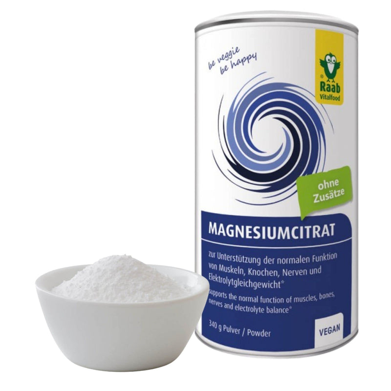 Raab Vitalfood Magnesium Citrate Powder, 340 G, Vegan, Laboratory Tested, Easy To Dose, Ideal For Athletes, To Support Muscles Nerves, Electrolyte Balance 340 G (Pack Of 1) - NewNest Australia