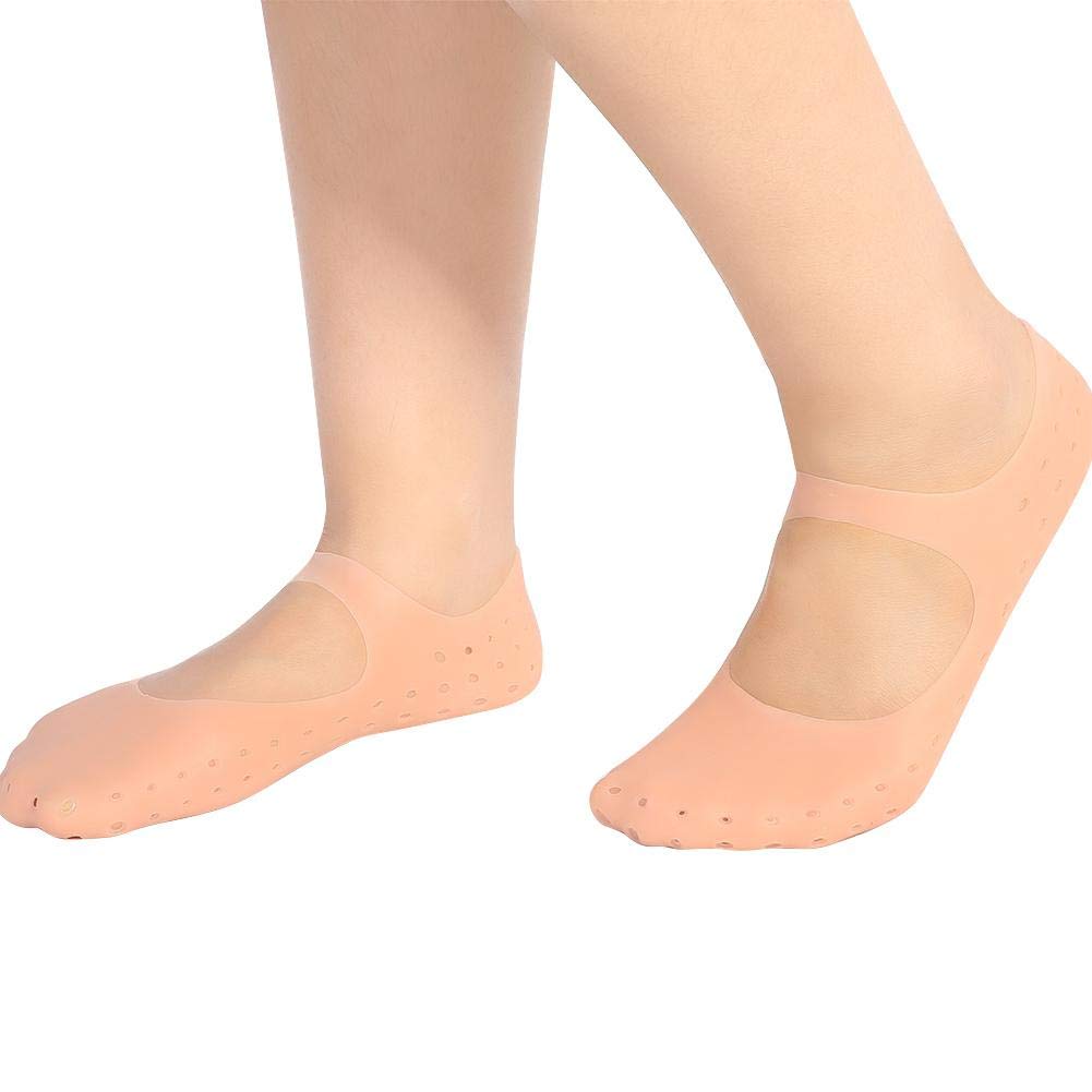 Silicone Protective Socks, 1 Pair Of Silicone Socks Foot Anti-Tear Protective Foot Care Socks Preventive Tool For Caring For Cracked Feet In Dry Skin (M-Tono De Piel) - NewNest Australia