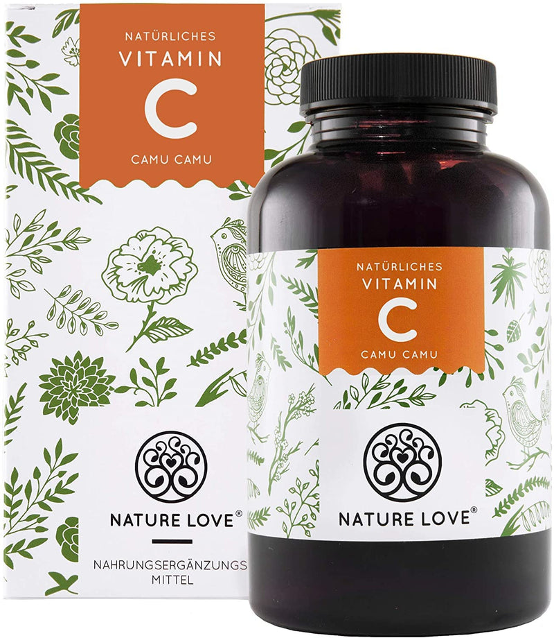 Nature Love Camu Camu Extract Capsules, Natural Vitamin C Pack Of 120 In 4-Month Supply, 640 Mg Camu Camu Extract Per Capsule Laboratory Tested, Vegan, No Additives, Made In Germany - NewNest Australia