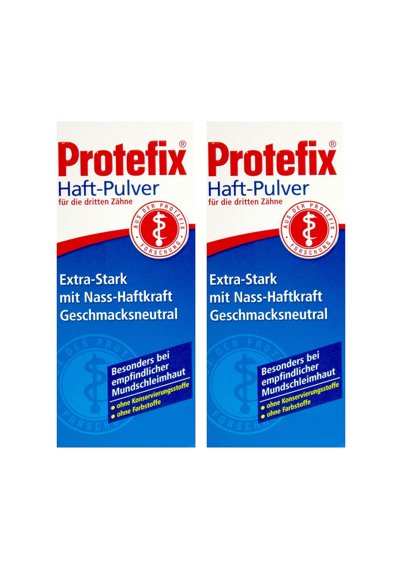 2x PROTEFIX adhesive powder 50g PZN 01381004 Extra strong with wet adhesive power - NewNest Australia