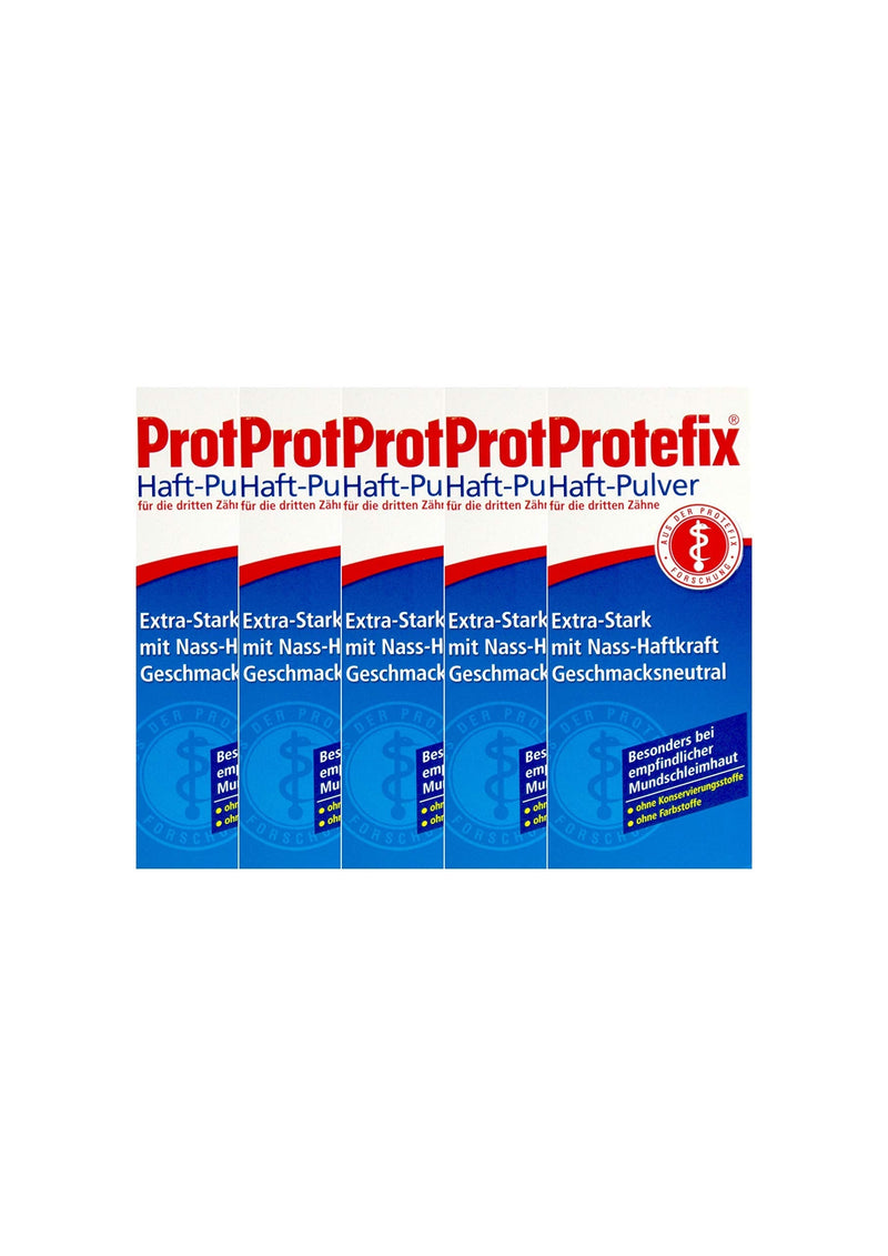 5x PROTEFIX adhesive powder 50g PZN 01381004 Extra strong with wet adhesive power - NewNest Australia