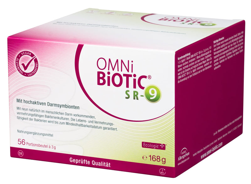 OMNi BiOTiC SR-9 | 56 servings (168g) | 9 bacterial strains | 15 billion germs per daily dose | powder | Vegan | Gluten free | Lactose free | - NewNest Australia