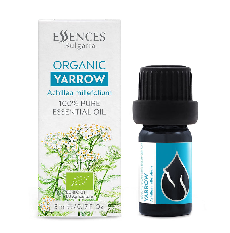 Essences Bulgaria Organic Yarrow Oil 5 Ml | Achillea Millefolium | 100% Natural | Undiluted | Organic Certified | Top Quality From Family Business | No Gmo | Vegan - NewNest Australia