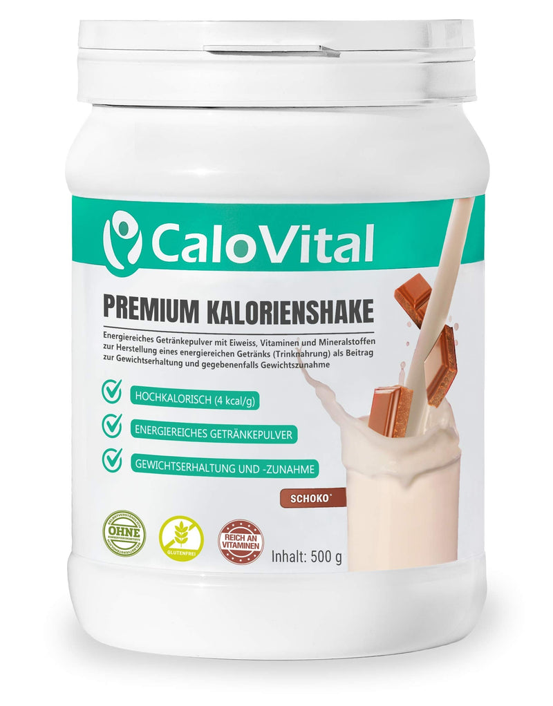 Drinking food high in calories for weight gain | Carbohydrates & protein as a calorie shake | Highly dosed with many vitamins | CaloVital - Premium quality from Germany (chocolate 500g) chocolate 500g - NewNest Australia