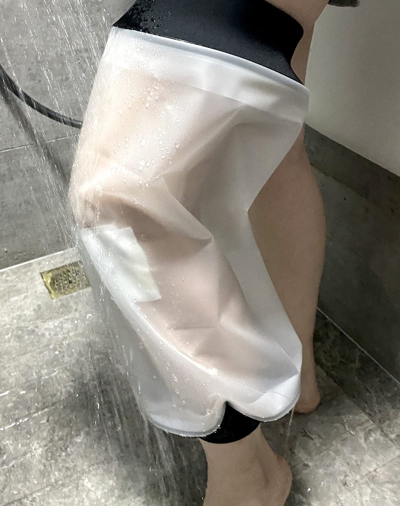 Knee Pads Waterproof TPU Shower Bath Wrap and Cast Protector for Knee Waterproof Protection Against Broken Knee Wound and Burns 100% Reusable Black - NewNest Australia