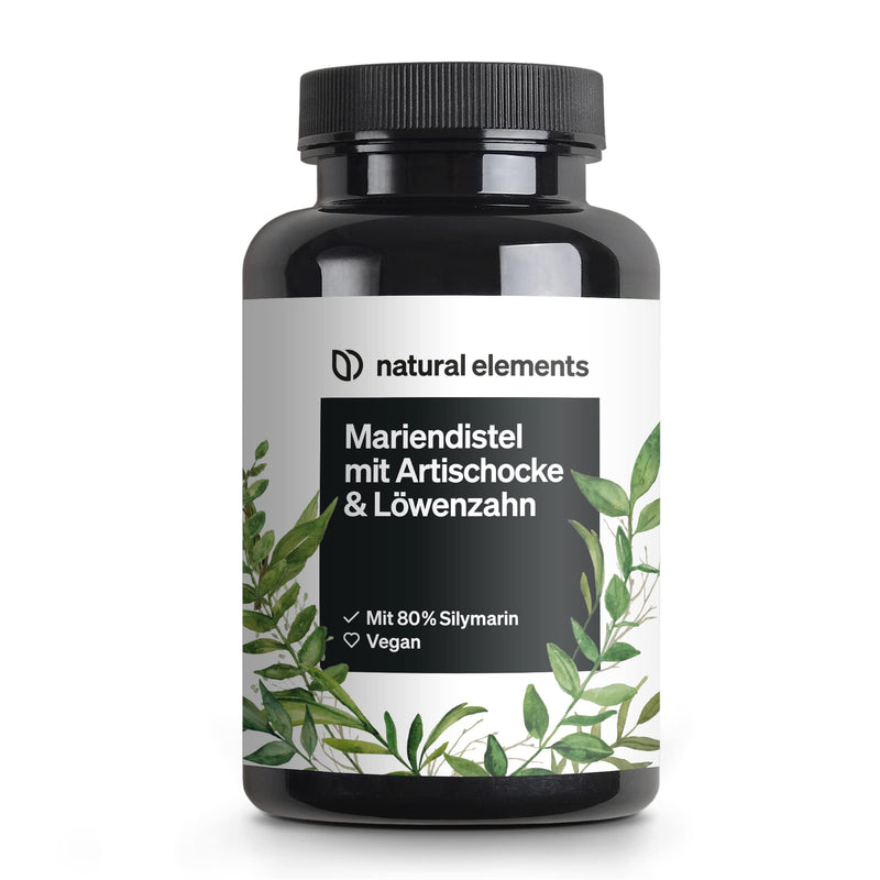 Marian Thistle, Artichoke & Dandelion Complex - 120 Capsules - Comparison Winner 2019* - High Dose With 80% Silymarin - No Magnesium Stearate, Vegan And Made In Germany. - NewNest Australia