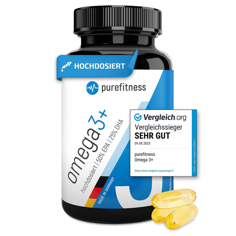 Omega 3+ High Dose 2000 Mg Fish Oil Capsules - Certified Fish Oil - 1000 Mg Epa & 500 Mg Dha - Daily Dose - Premium Quality - Made In Germany - Laboratory Tested - 120 Capsules - NewNest Australia