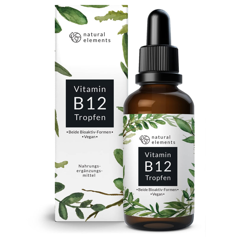 Vitamin B12 Drops - 50 ml (900 Drops) - Both Active Forms (Methyl & Adenosylcobalamine) - Alcohol-Free, Vegan - NewNest Australia