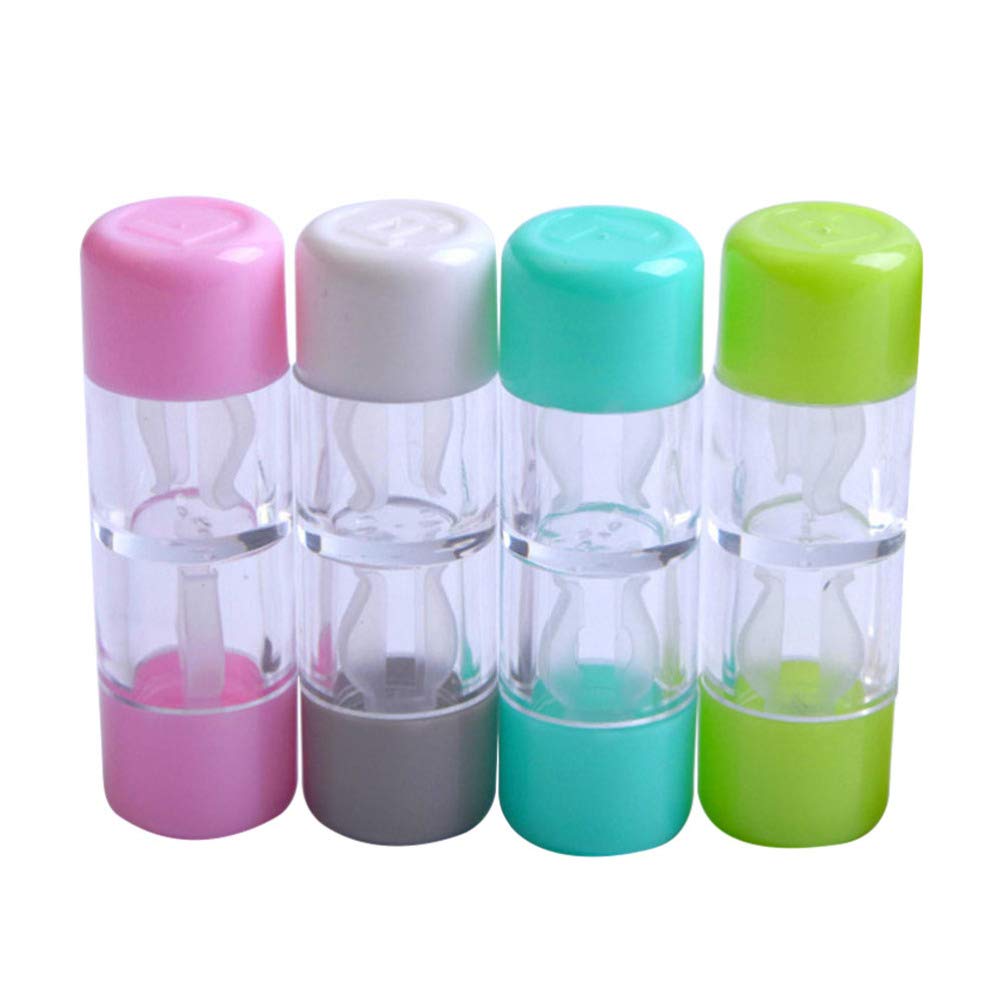 Healifty 4PCS Contact Lenses Travel Kit Contact Lens Case Box Container Holder (Pink, White, Blue and Green) - NewNest Australia