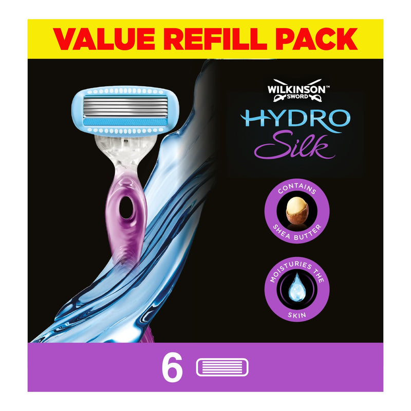 Wilkinson Hydro Silk Razor Blades for Women's Razors, Pack of 6 (Pack of 1) - NewNest Australia