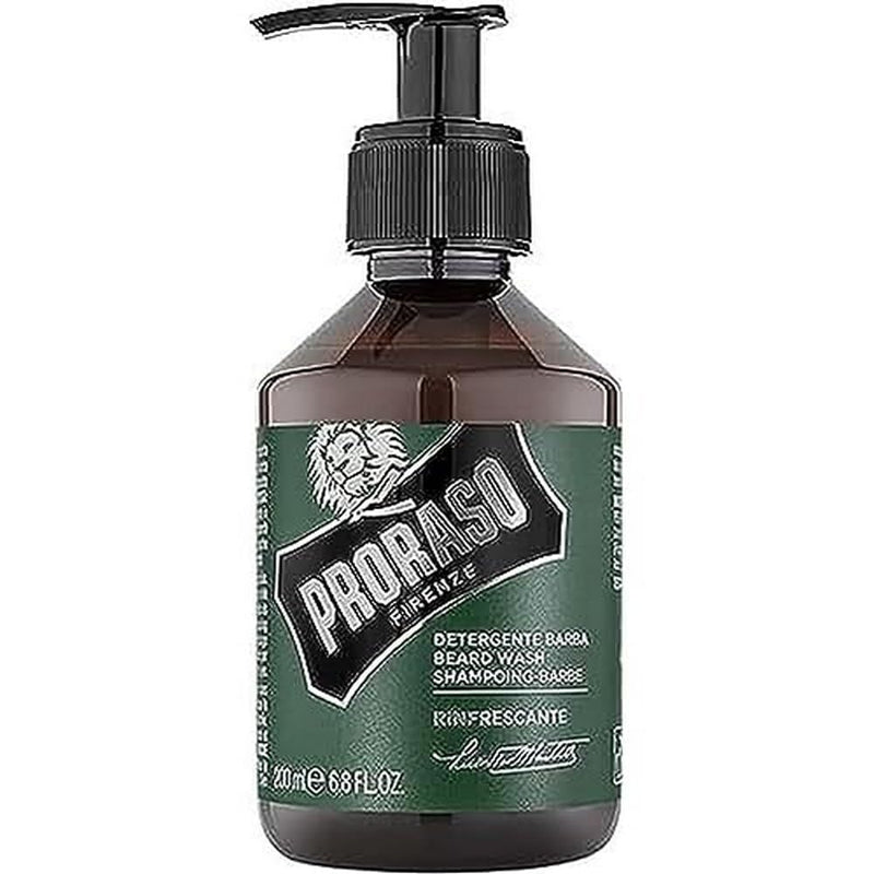 PRORASO Beard Wash, 200 ml, Green Line Menthol and Eucalyptus 200 ml (pack of 1) - NewNest Australia