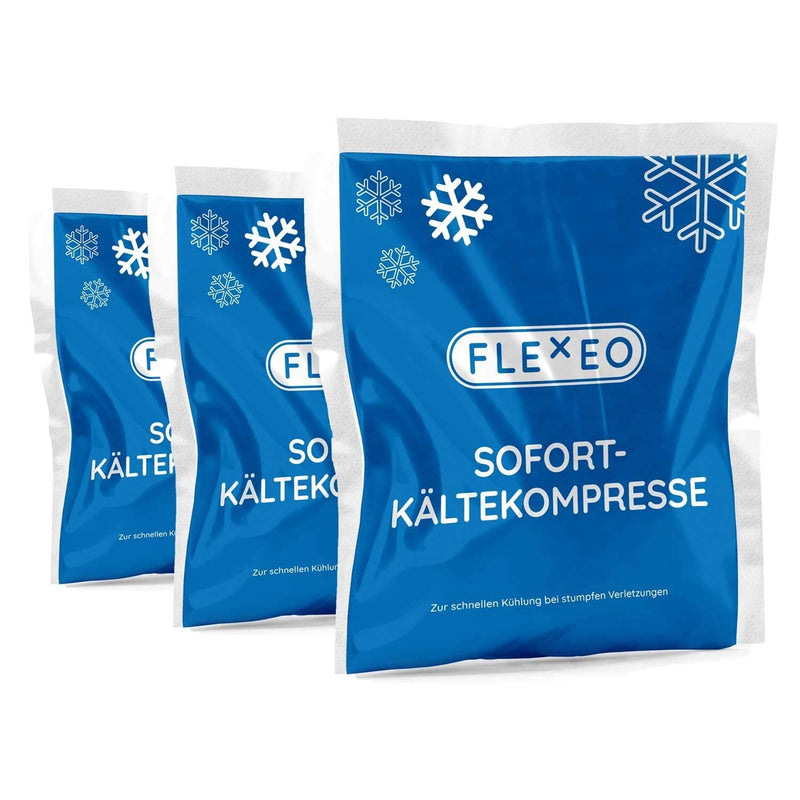 10 x FLEXEO Instant Cold Compress 15 x 17 cm Large Instant Cold Compress Cold Instant Ice Bag Cold Compress Cooling Compress Instant Ice Bag Disposable Cooling Compress Cool Packs Quick Pack of 10 L (15 x 17 cm) - NewNest Australia
