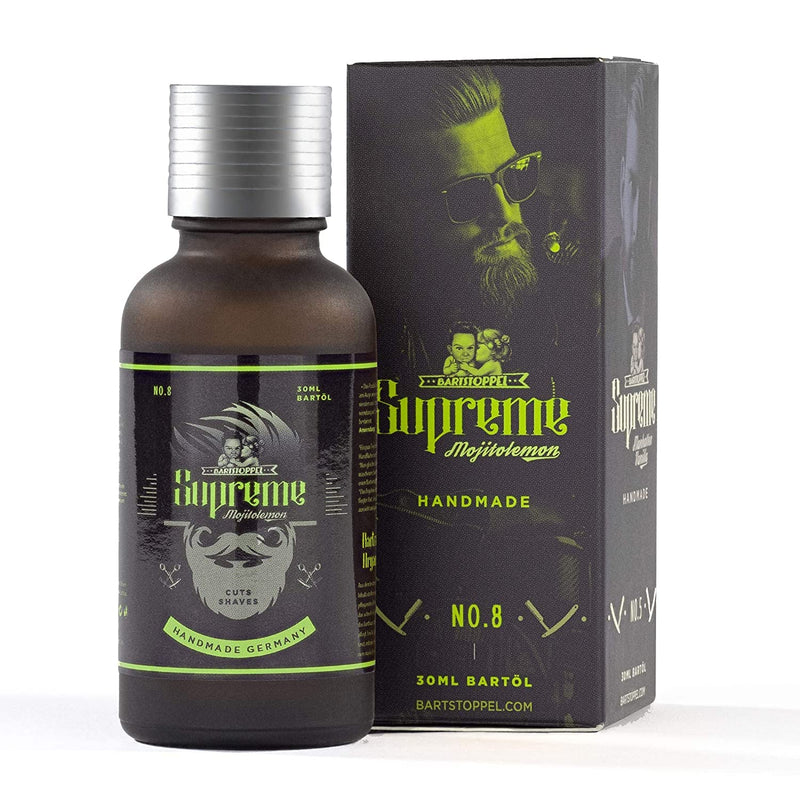 Beard oil citrus citrus mint scent Bartstoppel® Supreme men - daily beard care 3-day beard or full beard - Beard Oil Vegan - for beard growth - NewNest Australia