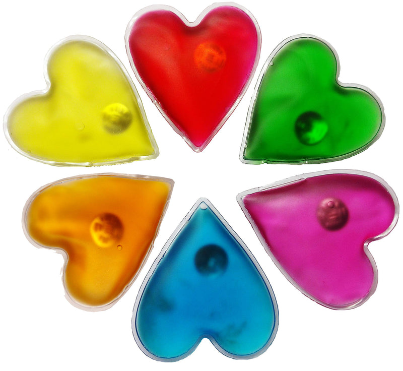 Filfia hand warmer heart shape, 6 pocket warmers for warm hands in winter, pocket pillow, reusable heat pad red, green, turquoise, pink, yellow, orange - NewNest Australia