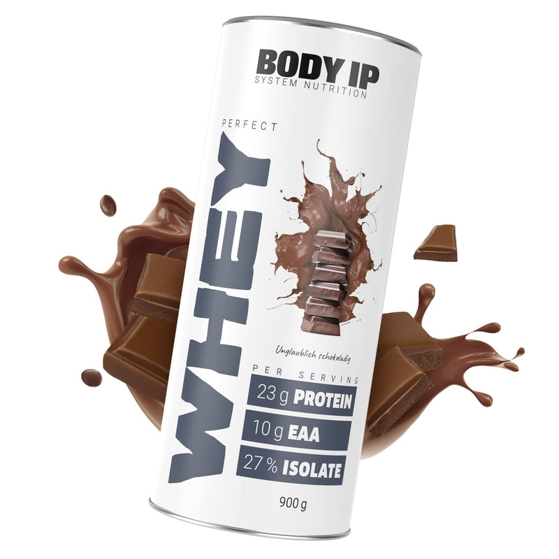BODY IP Perfect Whey Protein | Incredibly chocolaty | Protein powder for muscle building and dieting | high BCAA content | 30 servings | Whey Isolate & Concentrate | high protein content | 900g 900g (pack of 1) - NewNest Australia