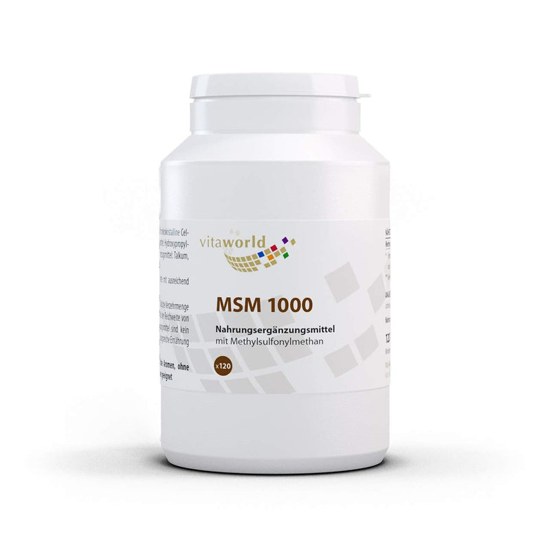 Vita World MSM 1000 mg 120 tablets pharmacist-made vegan - NewNest Australia