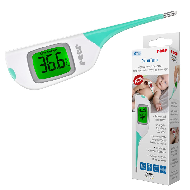 Reer ColourTemp Digital Fever Thermometer for Babies with Large Display and Colored Fever Warner - NewNest Australia