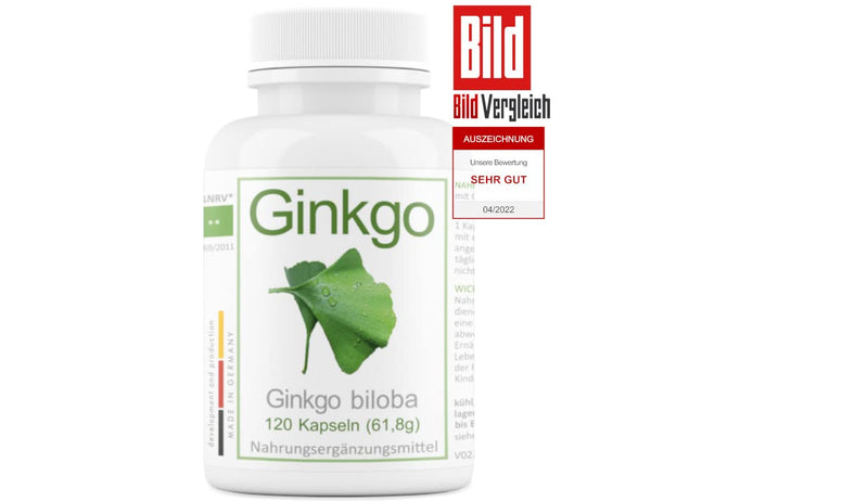 Ginkgo biloba leaf powder 420mg | from the pharmacy | 120 capsules 4-month supply | highly pure, made in Germany | Highly dosed, natural, vegan, no extract, test winner rating very good. 120 pieces (pack of 1) - NewNest Australia