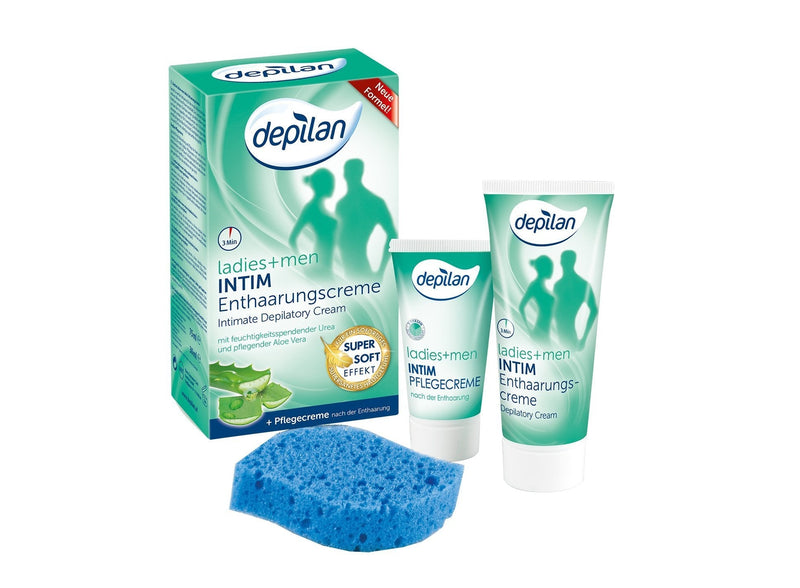 Intimate hair removal cream for men and women depilan - extra gentle hair removal in the intimate area, 75ml + 30ml care cream single pack - NewNest Australia