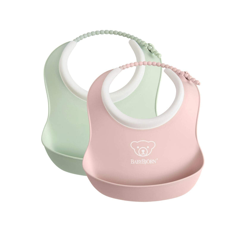 BabyBjörn Small Bib Pack of 2 Pale Green/Pale Pink - NewNest Australia