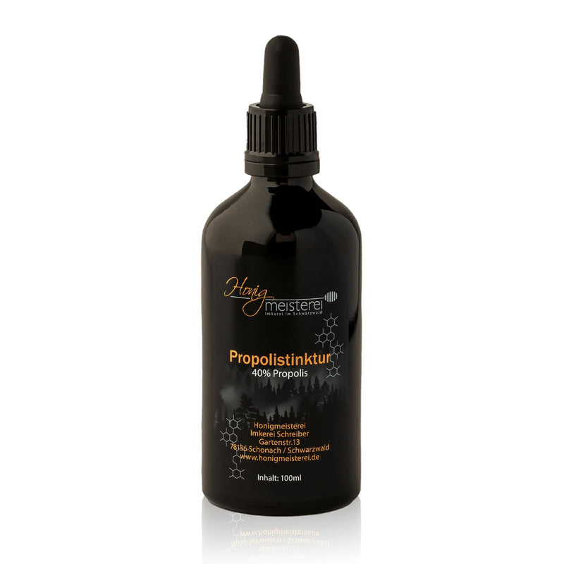 Honigmeisterei Propolis tincture 100ml with 40% natural propolis, in the best quality from Black Forest beekeeping, propolis drops without additives 100ml with dropper pipette - NewNest Australia