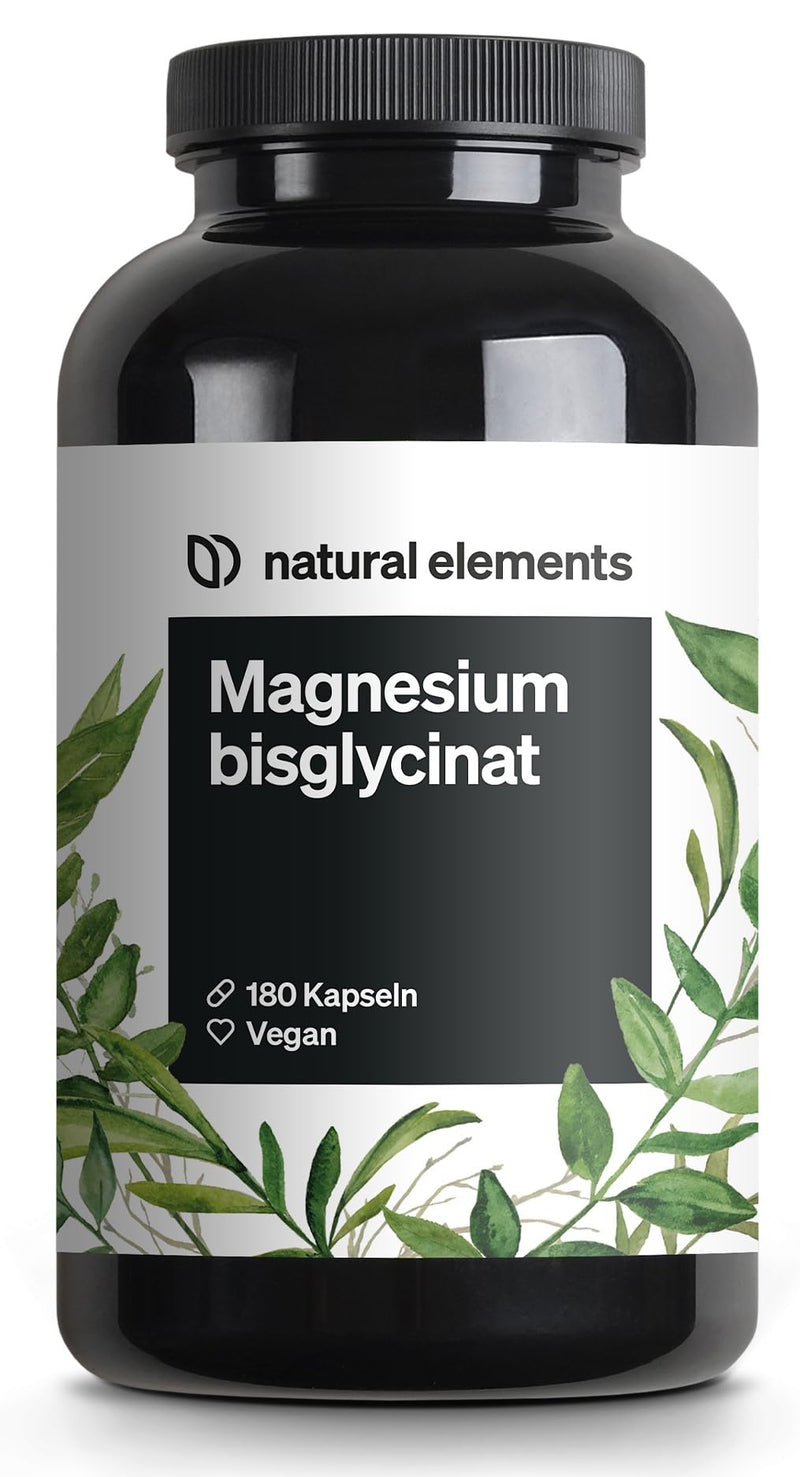Magnesium bisglycinate Premium Chelated magnesium 180 capsules 100mg elemental magnesium
