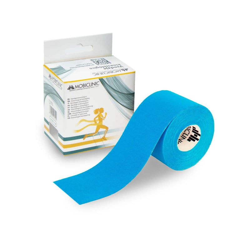 Mobiclinic Fitness Kinesiotape, Mobitape, 5 Cm X 5 M, Kinesiology Therapy, Tape Sport, Muscle Tightening, Hypoallergenic, Breathable, Waterproof, Kinesiotape Colorful, Blue - NewNest Australia