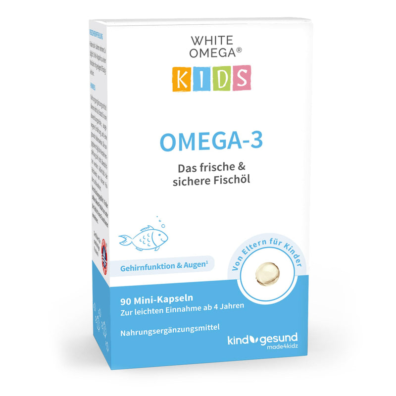 Omega-3 capsules for children - comparison winner 2023 - 90 mini capsules - sugar-free - 518 mg tasteless fish oil - NewNest Australia